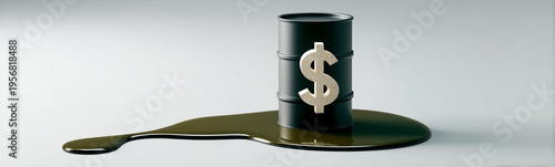 Oil Barrel and Dollar Symbo...