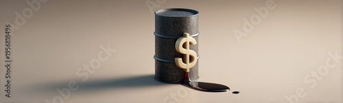 Oil Barrel and Dollar Symbo...