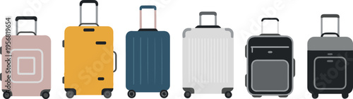 Suitcase pattern comparison with concentric horizontal vertical styles