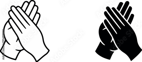Applause hands icon for user interface