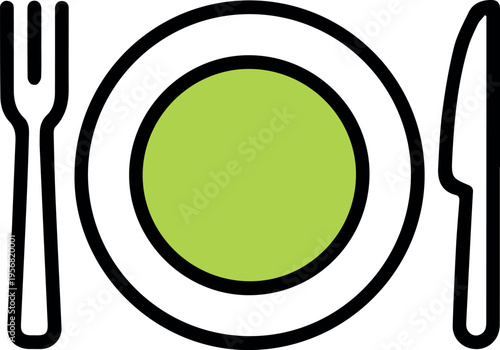 Table setting layout for meals