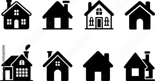 House icons showing roof and window variations