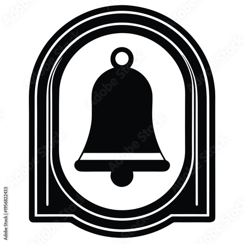 Doorbell icon on white background