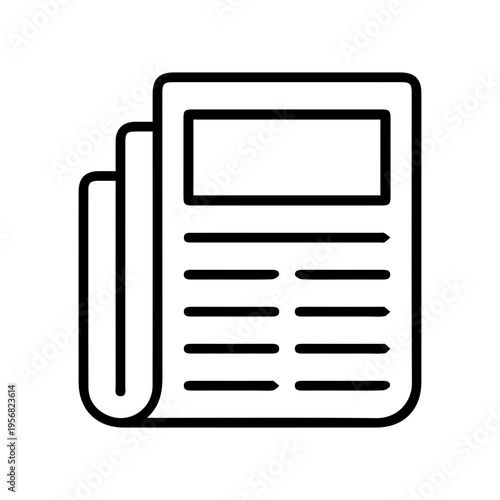 Newspaper News Outline Icon