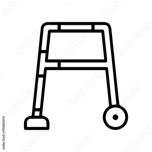 Walker with wheels icon