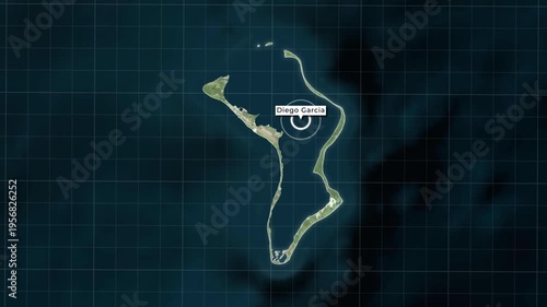 Diego Garcia Island Map Animation