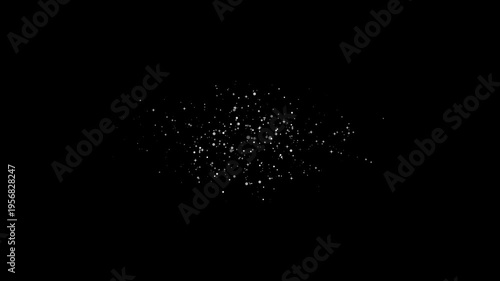 Glitter sparkle star twinkle animation motion graphics in After Effects on black screen background, glowing stars with blinking shine rays and magical glitter light effects, smooth 4K