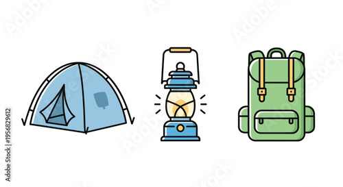 Camping gear for outdoor adventure travel.