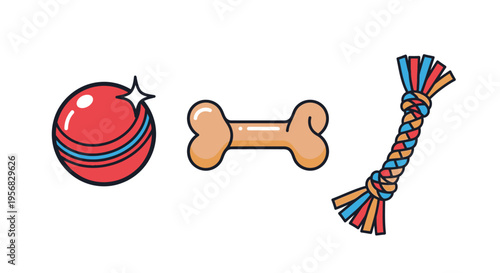 Dog toys for pet fun play.