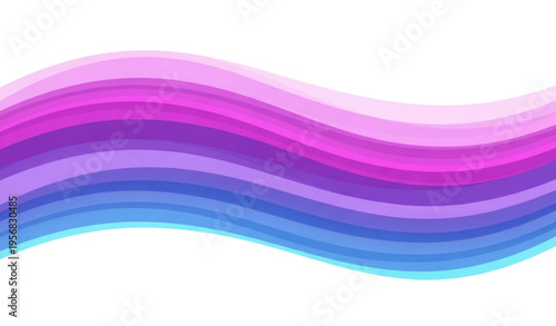 Neon gradient wave bars with purple pink light effect abstract modern vector elements isolated on white background