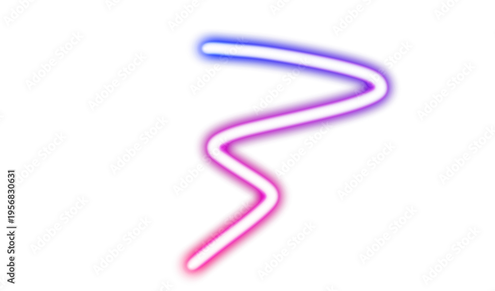 Obraz premium Abstract glowing neon light streak rays or light beams effect on transparent background. Neon glowing lines flow futuristic. Light flares flow effect.