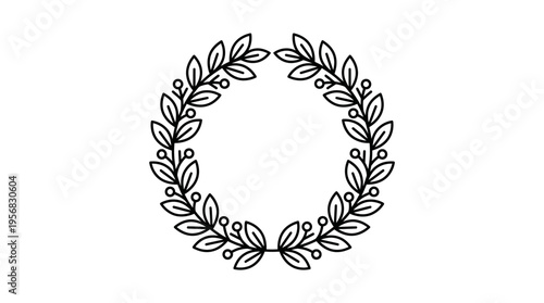 Elegant Laurel Wreath Design