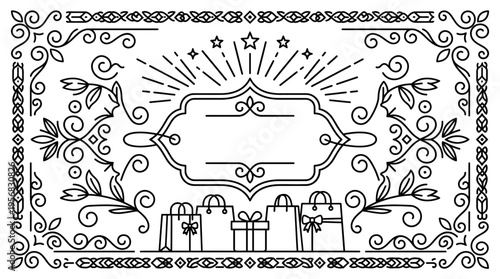 Elegant Gift Card or Certificate Design with Decoration