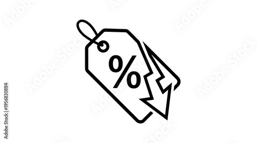 Discount Tag With Arrow Symbol