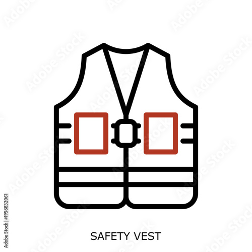SafetyVest Icon - Health Safety Environment HSE Industrial Safety Symbol