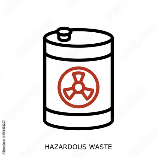 HazardousWaste Icon - Health Safety Environment HSE Industrial Safety Symbol
