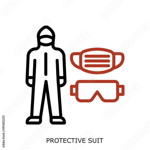 ProtectiveSuit Icon - Health Safety Environment HSE Industrial Safety Symbol