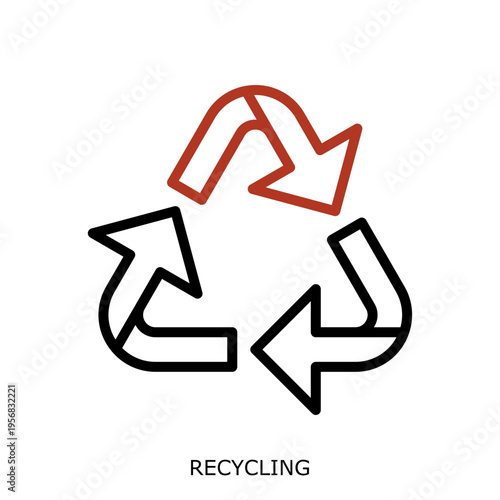 Recycling Icon - Health Safety Environment HSE Industrial Safety Symbol