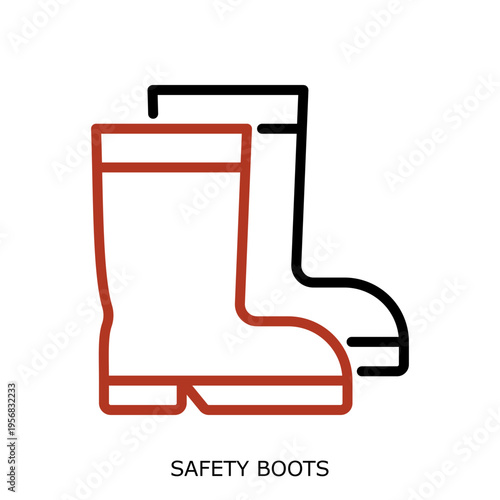 SafetyBoots Icon - Health Safety Environment HSE Industrial Safety Symbol