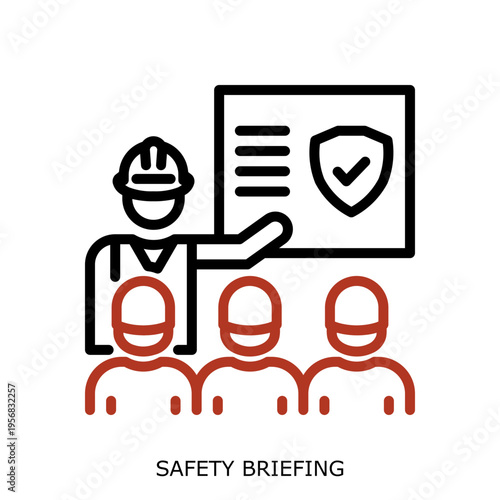 SafetyBriefing Icon - Health Safety Environment HSE Industrial Safety Symbol