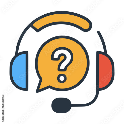 online consultation costumer support professional service flat color vector illustration template design