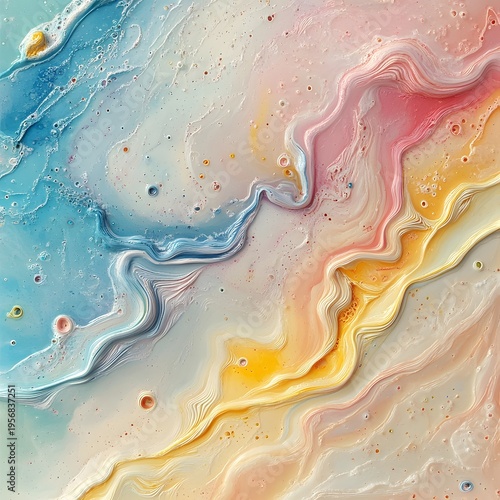 Gemini บอกว่า

Colorful abstract watercolor background design featuring liquid paint swirls, blue water ripples, and seamless wave textures for an artistic light backdrop illustration
