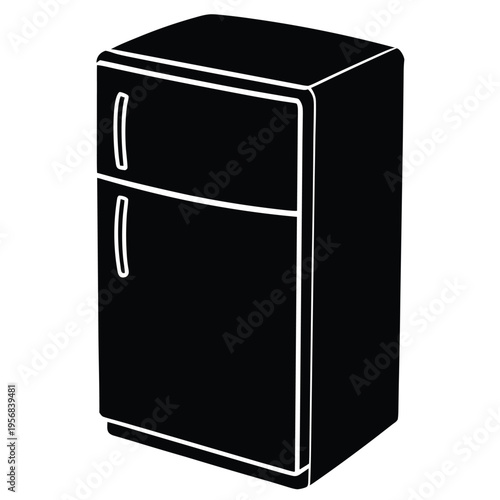 Refrigerator on a white background