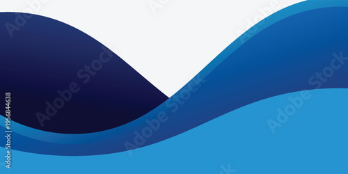 Modern professional blue backdrop featuring smooth overlapping waves for corporate identity and branding eps10