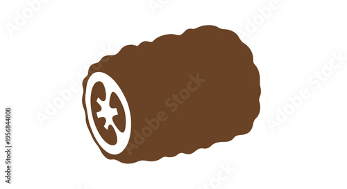 Chocolate Swiss Roll Cake with Cream Filling.