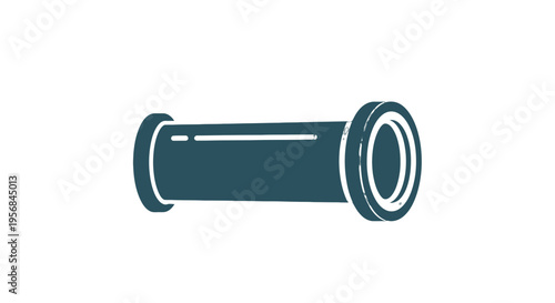 Cylindrical Metal Pipe Fitting Connector.