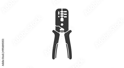 Black Wire Strippers Tool Closeup View.