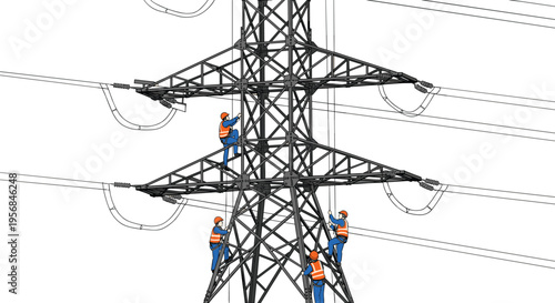 Isometric 3D illustration of an industrial factory building with smoke stacks and storage tanks for manufacturing, energy production, and heavy industry concepts.