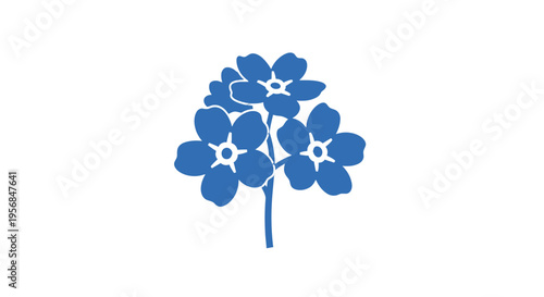 Blue Flowering Plant with Five Petals.