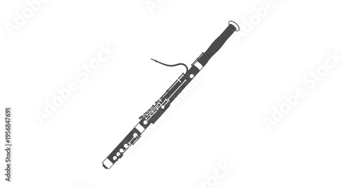 Black and Silver Flute Musical Instrument.