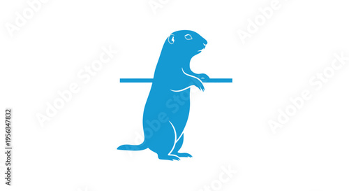 Blue Seal Standing on Hind Legs.
