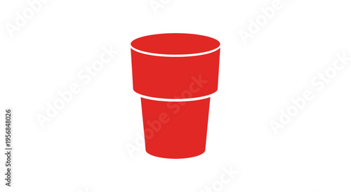 Red Plastic Cup Stacked on Another.