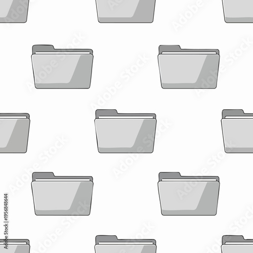 A repeating pattern of grey file folders with tab accents on white