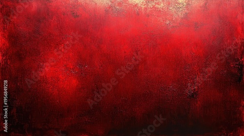 textured crimson and dark red abstract canvas with gold highlights and a dramatic moody atmosphere