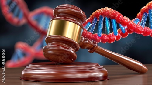 Genetic Law: Gavel, DNA, Justice & Legal Science Image