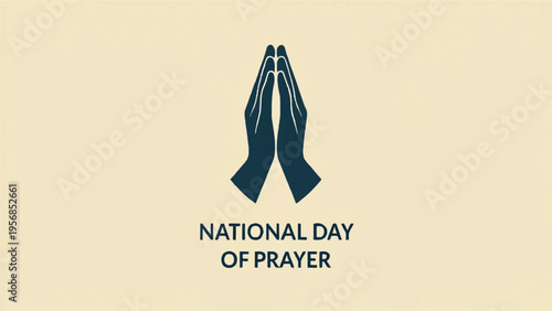 Vector icon of praying hands for National Day of Prayer