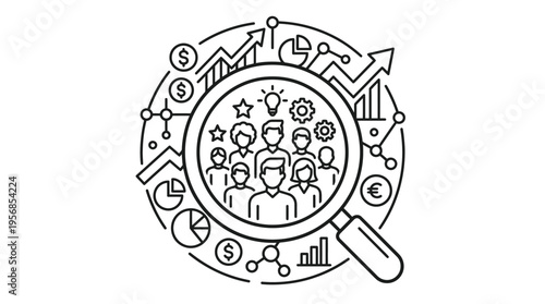 Analyzing Audience and Market Research Concept