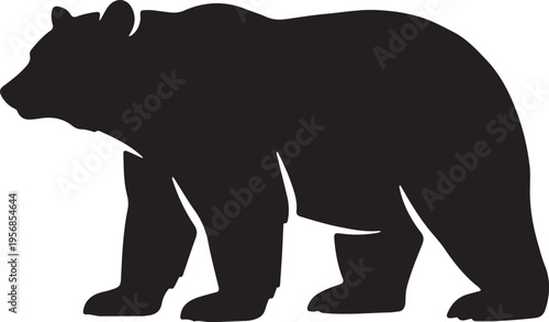 Minimalist Black Bear Silhouette Vector Icon Isolated
vector illustration of a silhouette