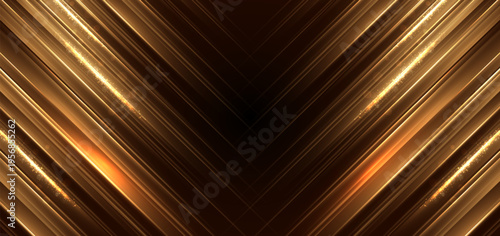 Abstract luxury golden background with lighting effect