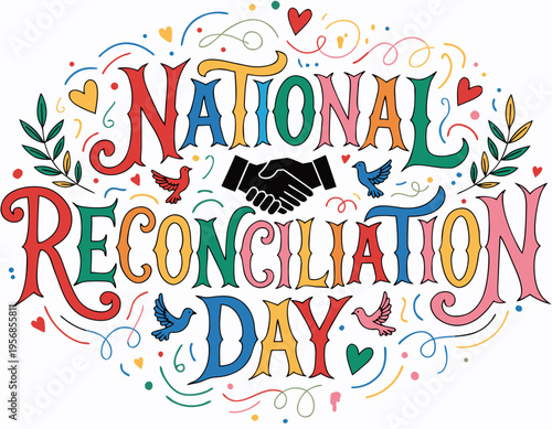 National Reconciliation Day Vector, Harmony, Forgiveness, and Togetherness Design