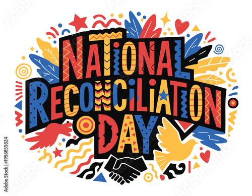 Unity and Healing Vector Illustration, National Reconciliation Day Awareness Concept
