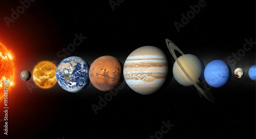 Planets in our solar system.