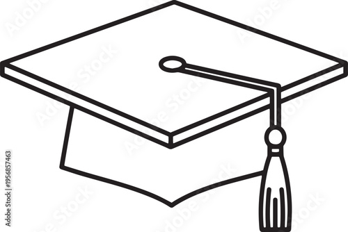 3D illustration of a graduation cap and diploma on a desk representing university education