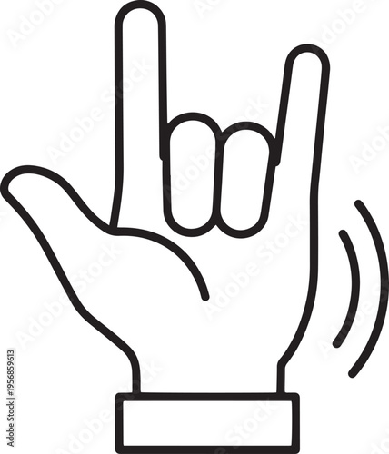Vector hand pointer icon illustration showing finger gesture cursor symbol for computer interface