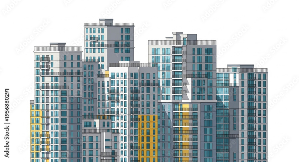 Fototapeta skyscrapers in the city