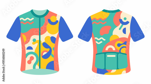 Colorful Cycling Jersey Design
